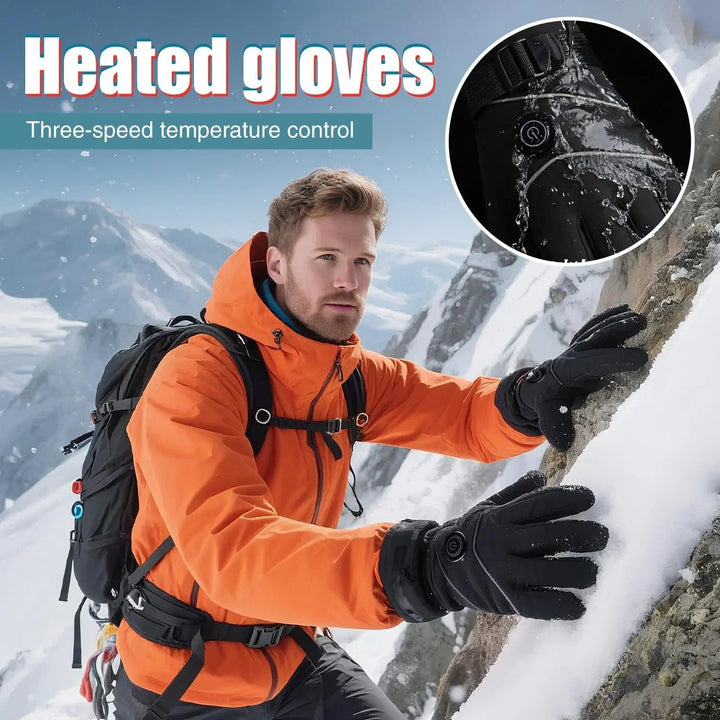 Plushridge™ Heated Touchscreen Gloves with Fleece Lining and 3 Heat Levels