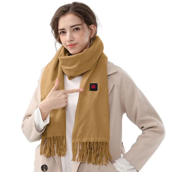 Plushridge™ Heated Fleece Neck Scarf with LED Heat Indicator