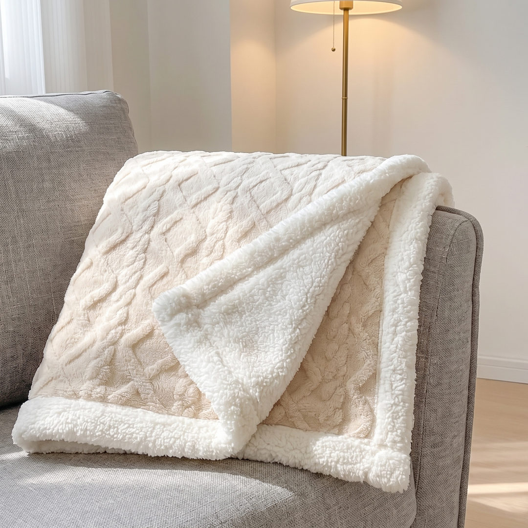 Snuggle Reversible Sherpa Fleece Blanket