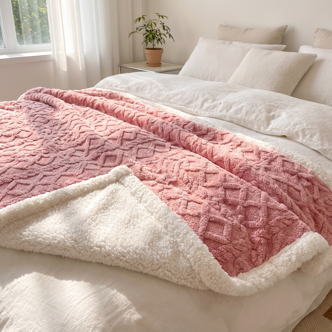 Snuggle Reversible Sherpa Fleece Blanket