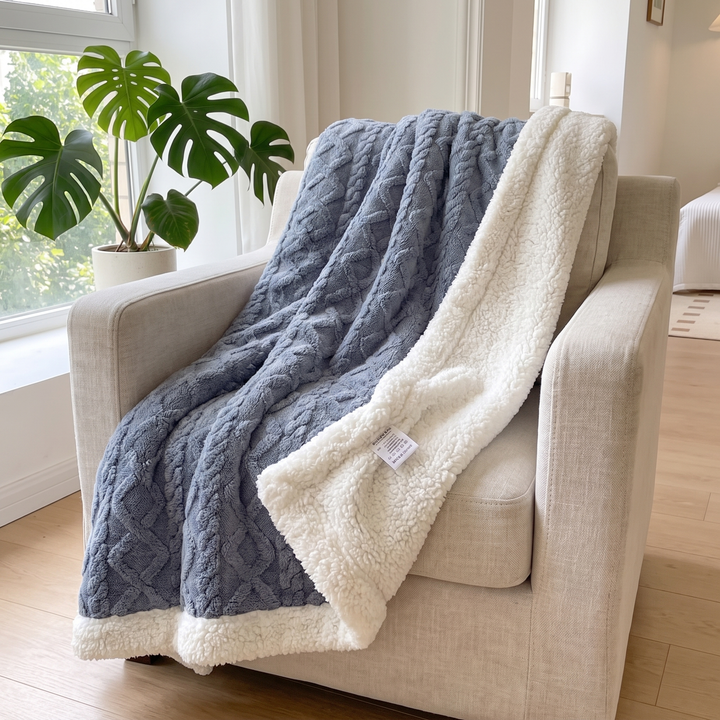Snuggle Reversible Sherpa Fleece Blanket