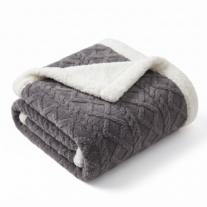 Snuggle Reversible Sherpa Fleece Blanket