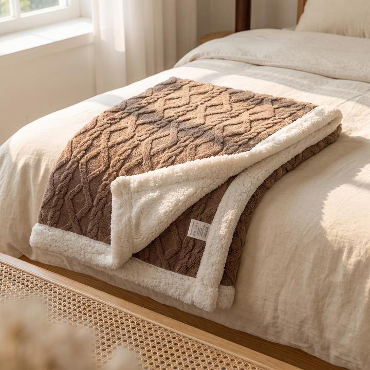 Snuggle Reversible Sherpa Fleece Blanket