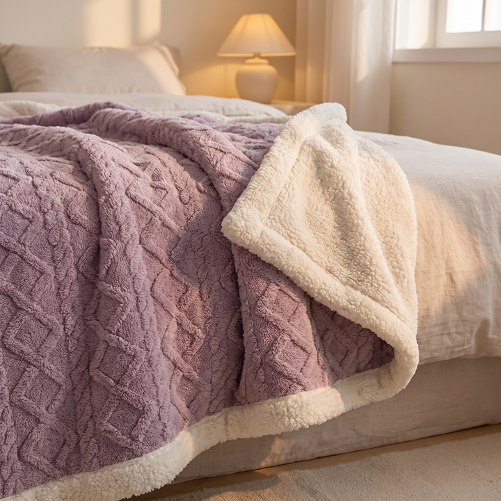 Snuggle Reversible Sherpa Fleece Blanket