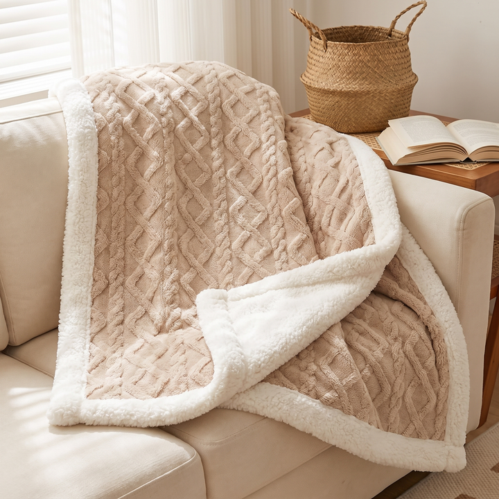 Snuggle Reversible Sherpa Fleece Blanket