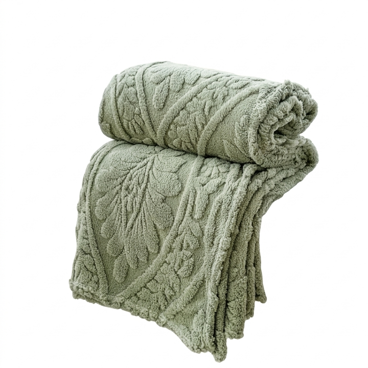 Geometric Jacquard Fleece Throw Blanket