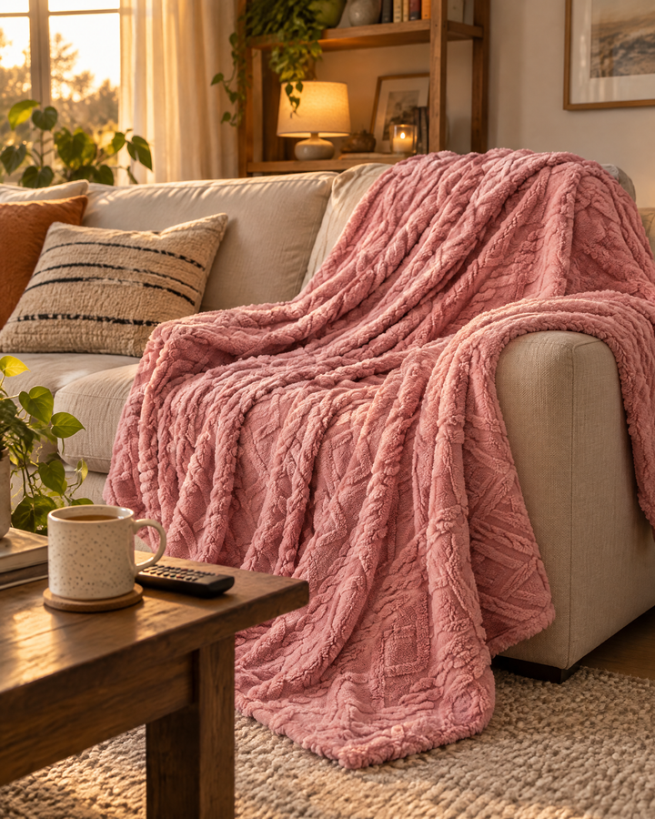 Flannel Fleece Throw Blanket – Soft Fluffy Warm Blanket for Couch &amp; Bed, Lap, Throw &amp; Full Sizes, 8 Colors