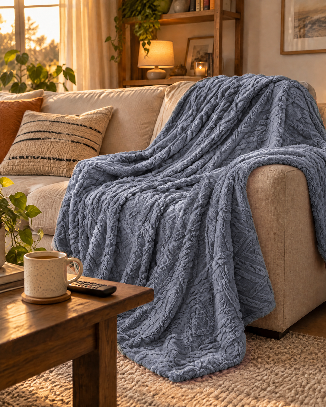 Flannel Fleece Throw Blanket – Soft Fluffy Warm Blanket for Couch &amp; Bed, Lap, Throw &amp; Full Sizes, 8 Colors