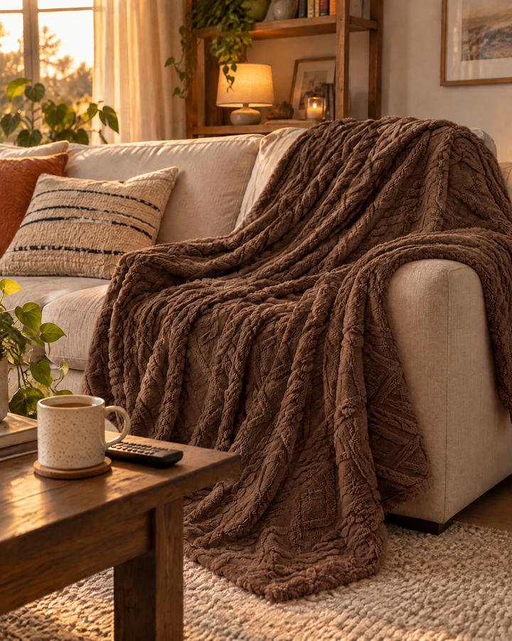 Flannel Fleece Throw Blanket – Soft Fluffy Warm Blanket for Couch &amp; Bed, Lap, Throw &amp; Full Sizes, 8 Colors
