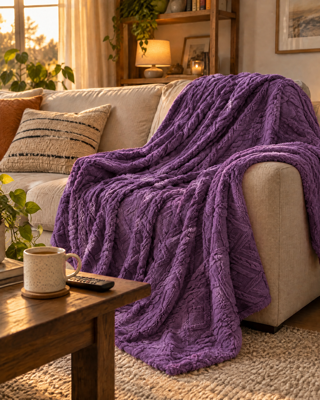 Flannel Fleece Throw Blanket – Soft Fluffy Warm Blanket for Couch &amp; Bed, Lap, Throw &amp; Full Sizes, 8 Colors