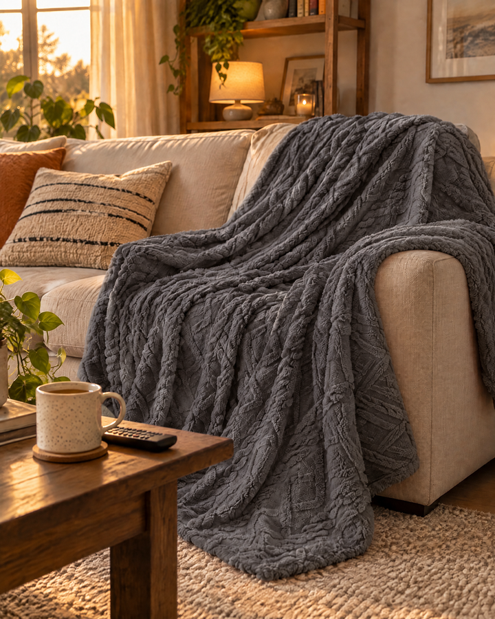 Flannel Fleece Throw Blanket – Soft Fluffy Warm Blanket for Couch &amp; Bed, Lap, Throw &amp; Full Sizes, 8 Colors