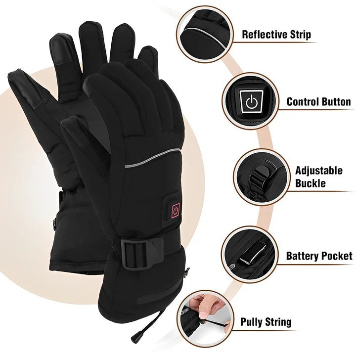 Plushridge™ Rechargeable Heated Gloves with 3 Heat Settings