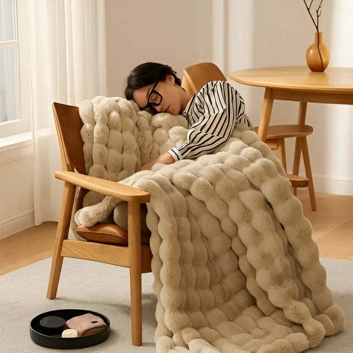 Plushridge™ Textured Throw Blanket for Bed or Couch, Soft and Washable