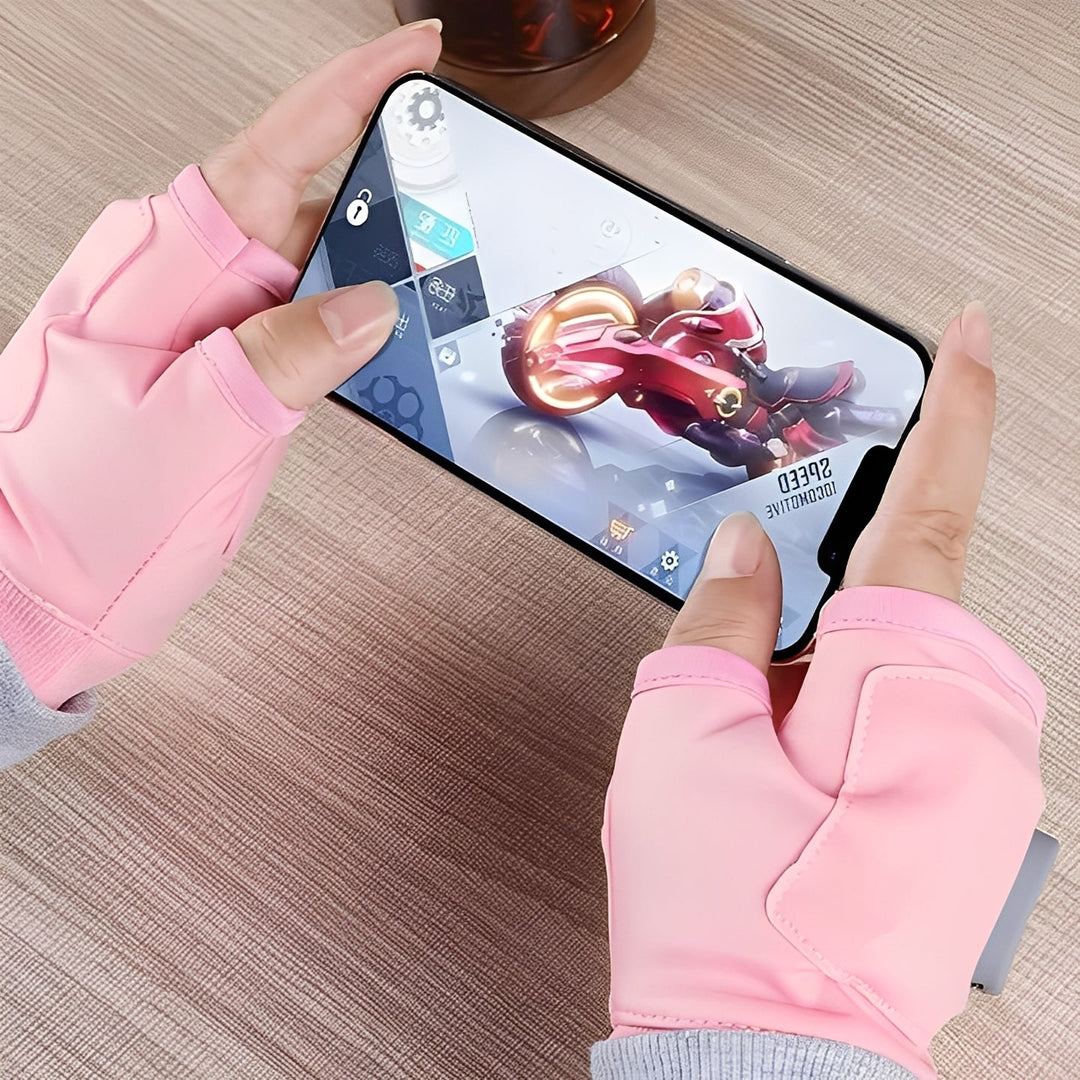 Plushridge™ Fingerless Heated Gloves, USB-C Rechargeable, 3 Settings