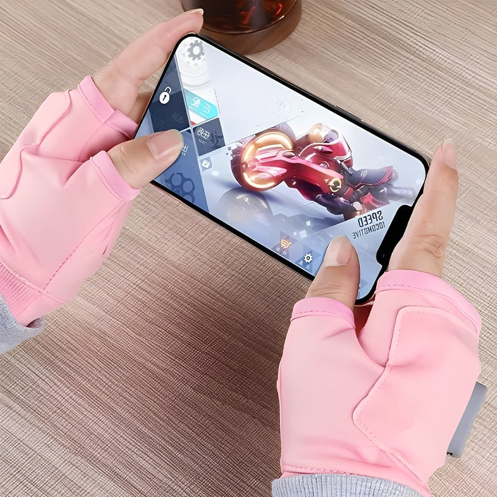 Plushridge™ Fingerless Heated Gloves, USB-C Rechargeable, 3 Settings