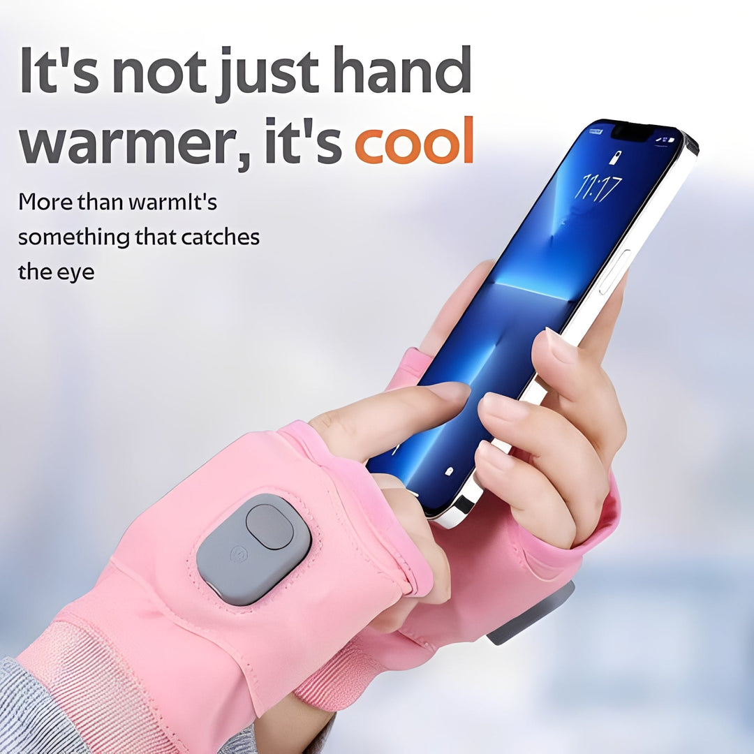 Plushridge™ Fingerless Heated Gloves, USB-C Rechargeable, 3 Settings