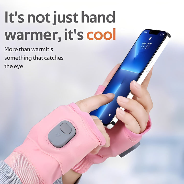 Plushridge™ Fingerless Heated Gloves, USB-C Rechargeable, 3 Settings
