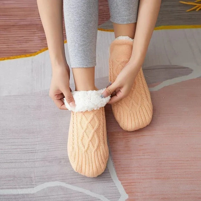 Plushridge™ Fleece-Lined Thermal Socks with Non-Slip Silicone Grips