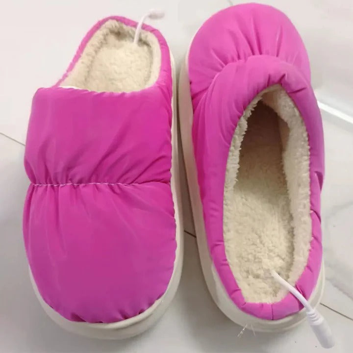 Plushridge™ USB Heated Slippers with Non-Slip Sole, Plush Lined