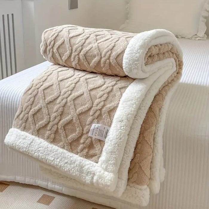Plushridge™ Reversible Brushed Sherpa Blanket – Heavy, Warm and Soft