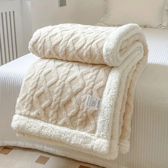 Plushridge™ Reversible Brushed Sherpa Blanket – Heavy, Warm and Soft