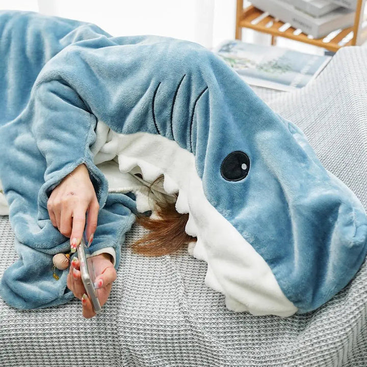 Wearable Shark Hoodie Blanket in Four Lengths for All Ages