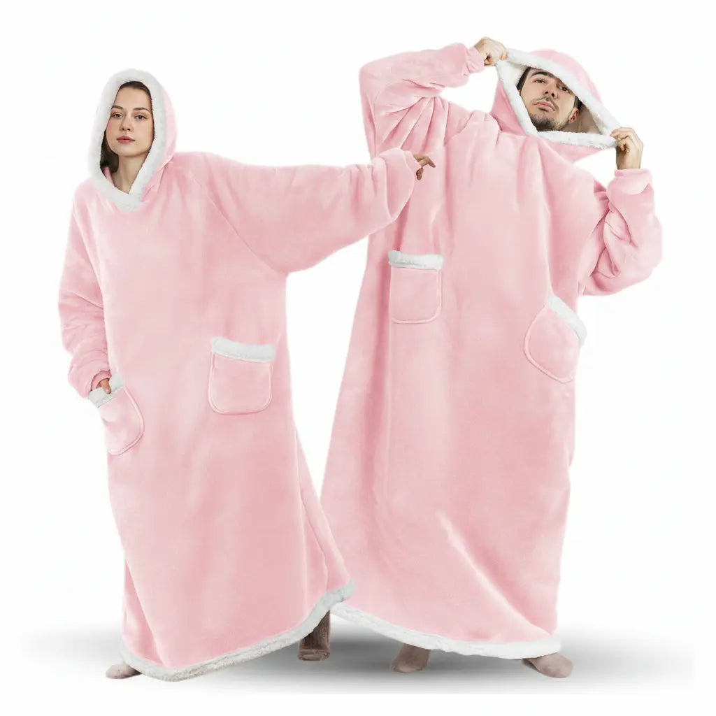 Giant Oversized Hoodie Blanket in Thick Brushed Fleece