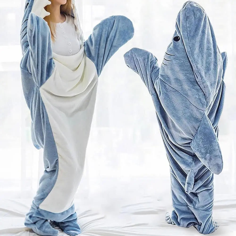 Wearable Shark Hoodie Blanket in Four Lengths for All Ages