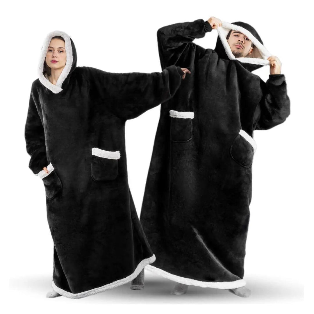 Giant Oversized Hoodie Blanket in Thick Brushed Fleece