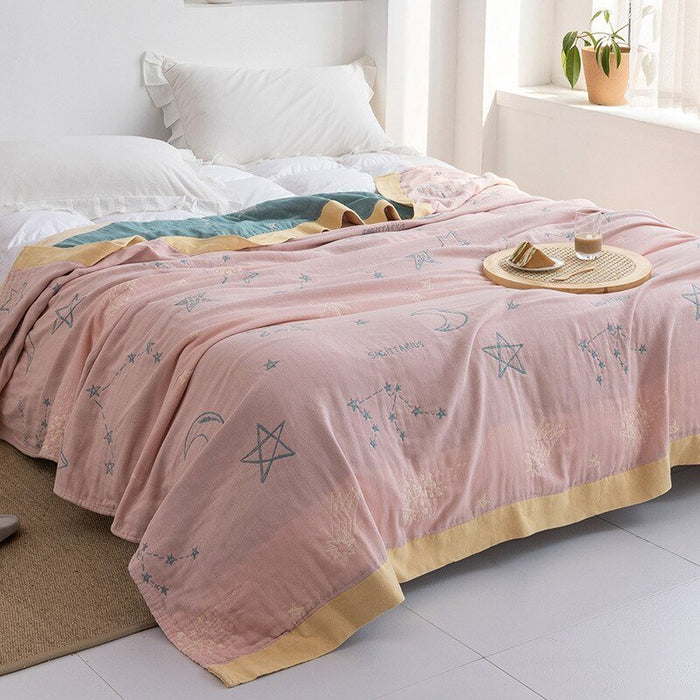 Plushridge™ Soft Japanese Cotton Throw Blanket with Anti-Pilling Finish