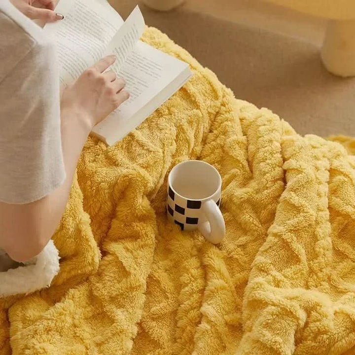 Reversible Winter Blanket, Warm and Modern Two-Sided Throw