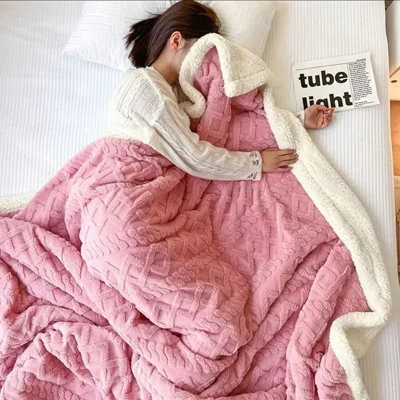 Reversible Winter Blanket, Warm and Modern Two-Sided Throw