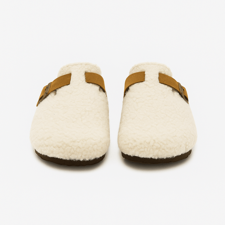 Unisex Wool Slippers for Winter | Natural Sheep Wool Indoor Shoes