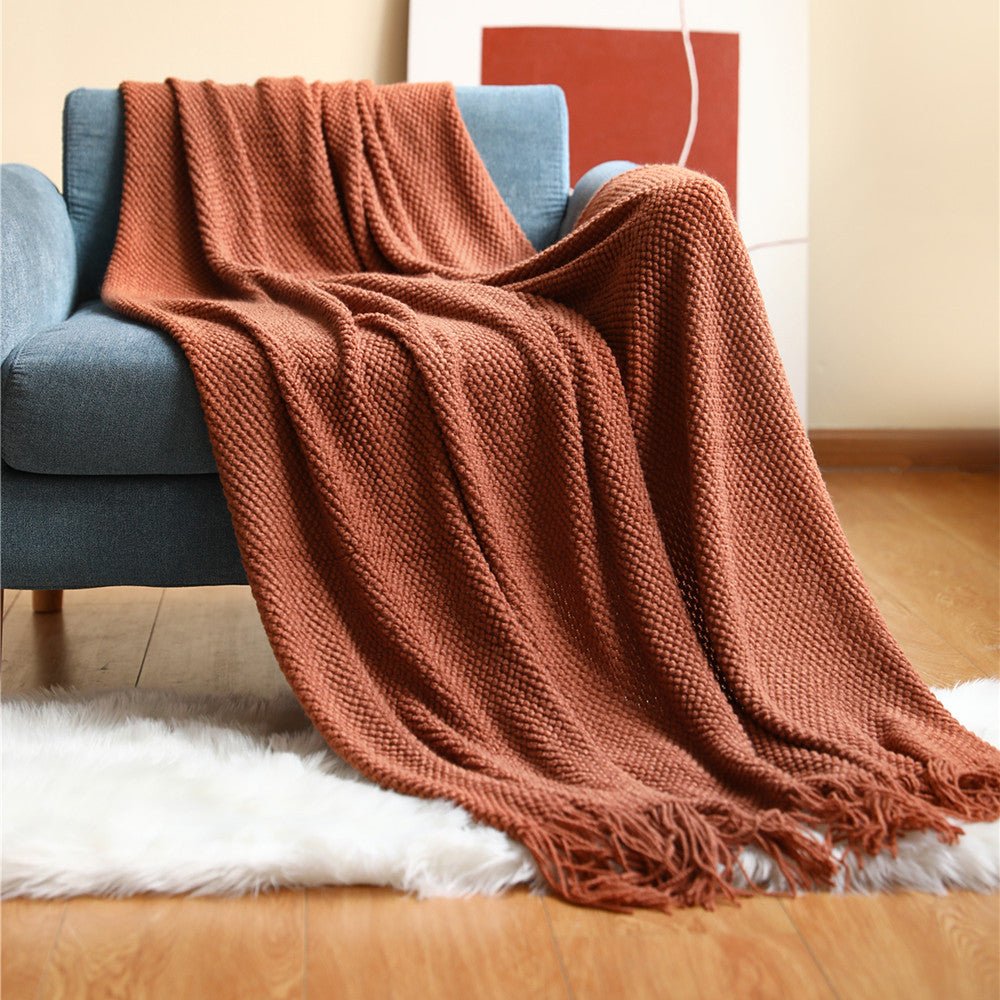 Nordic knitted blanket - Soft &amp; Cozy - Perfect for living room, bedroom &amp; terrace