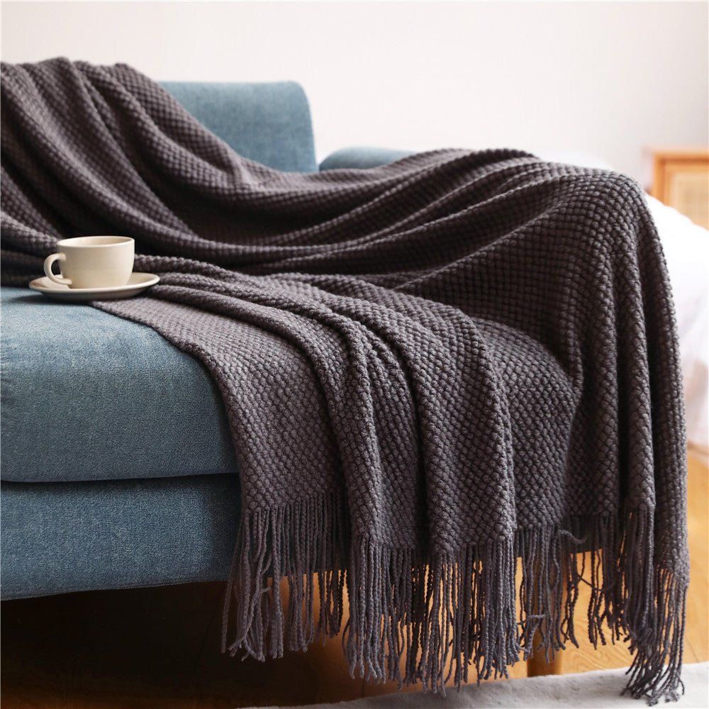 Nordic knitted blanket - Soft &amp; Cozy - Perfect for living room, bedroom &amp; terrace