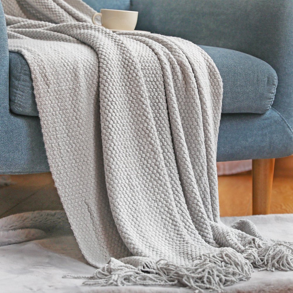 Nordic knitted blanket - Soft &amp; Cozy - Perfect for living room, bedroom &amp; terrace