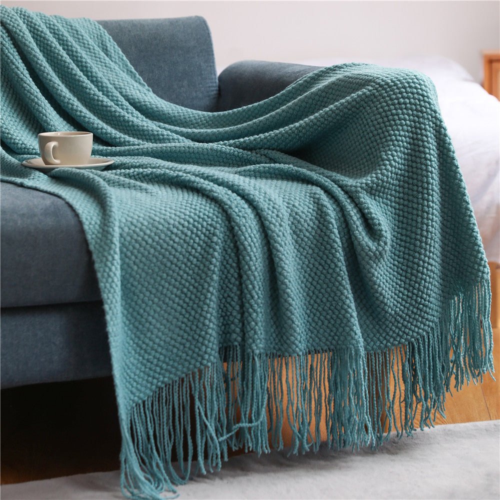 Nordic knitted blanket - Soft &amp; Cozy - Perfect for living room, bedroom &amp; terrace