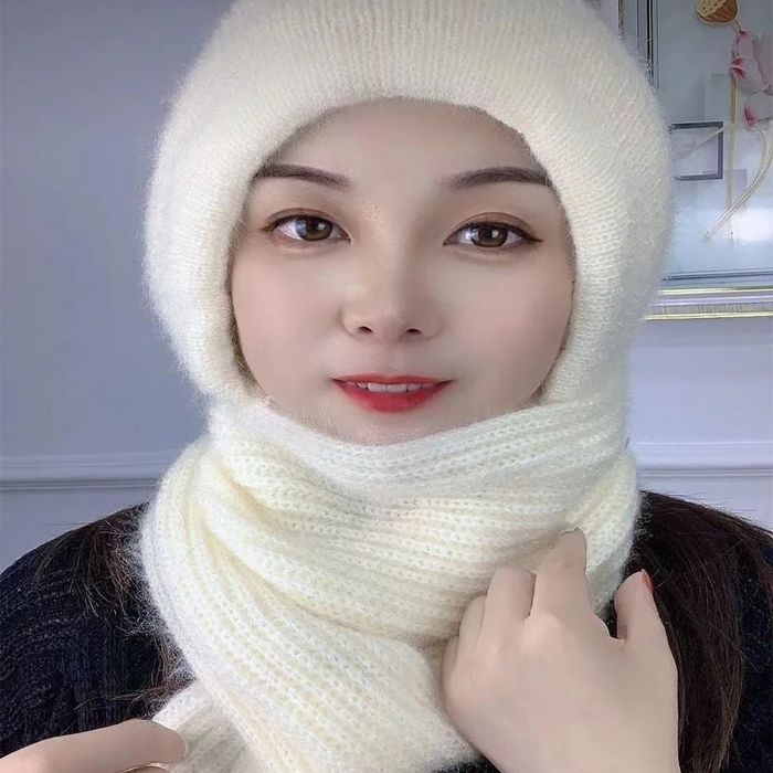 Plushridge™ Women's Windproof Knit Hat and Scarf with Ear Protection