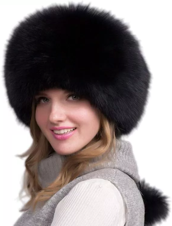 Plushridge™ Women's Real Fox Fur Hat with Built-In Ear Flaps