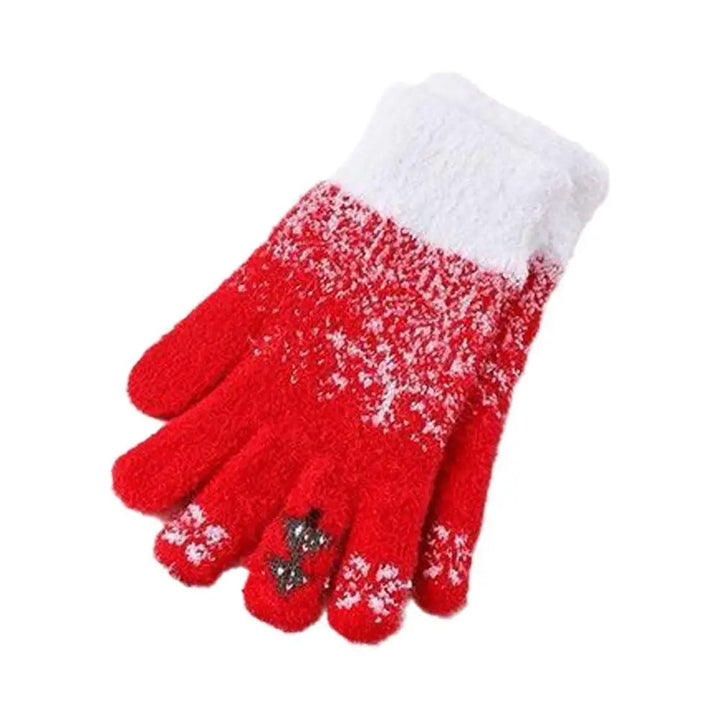 Festive Fleece Lined Convertible Fingerless Gloves
