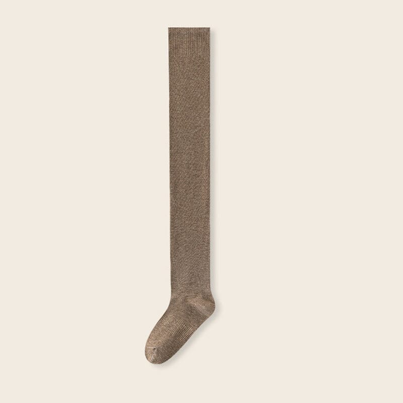 Thick Cotton Knee-High Socks for Warm, Breathable Comfort