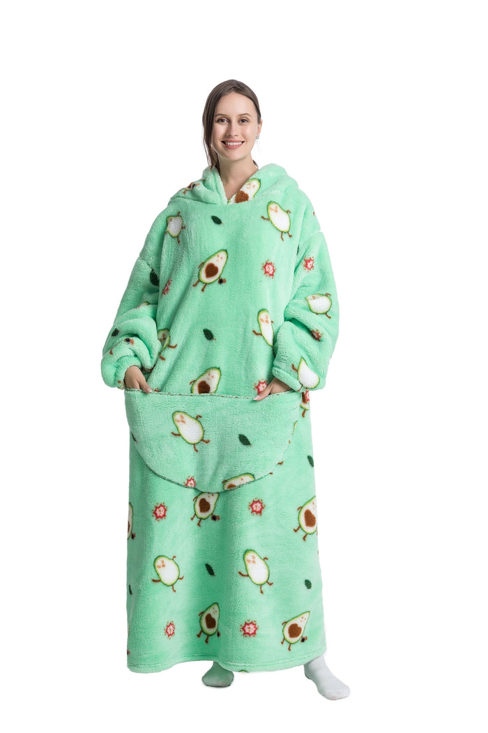 Plushridge™ Fleece Hoodie Blanket with Hood in Fun Animal Prints