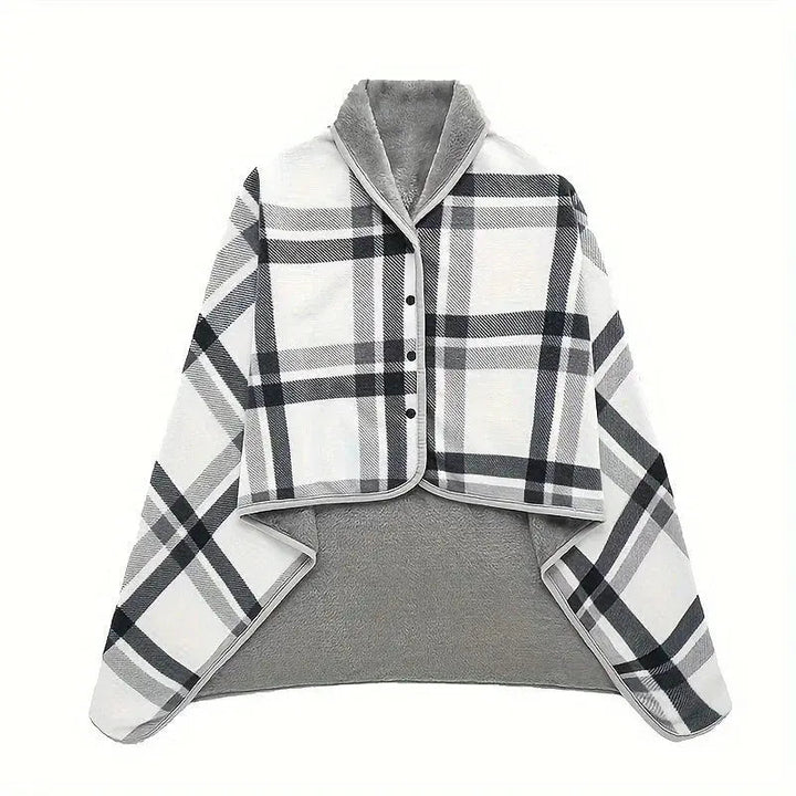 Velmesta Wearable Plaid Fleece Blanket