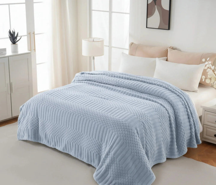 Fluffy Plush Fleece Throw Blanket for Couch and Bed