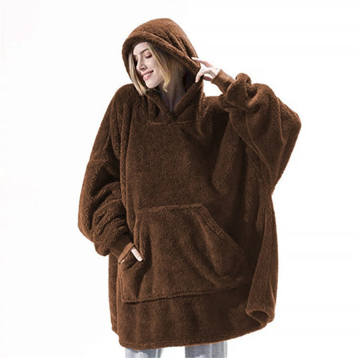 Plushridge™ Oversized Blanket Hoodie in Double-Sided Plush Fleece