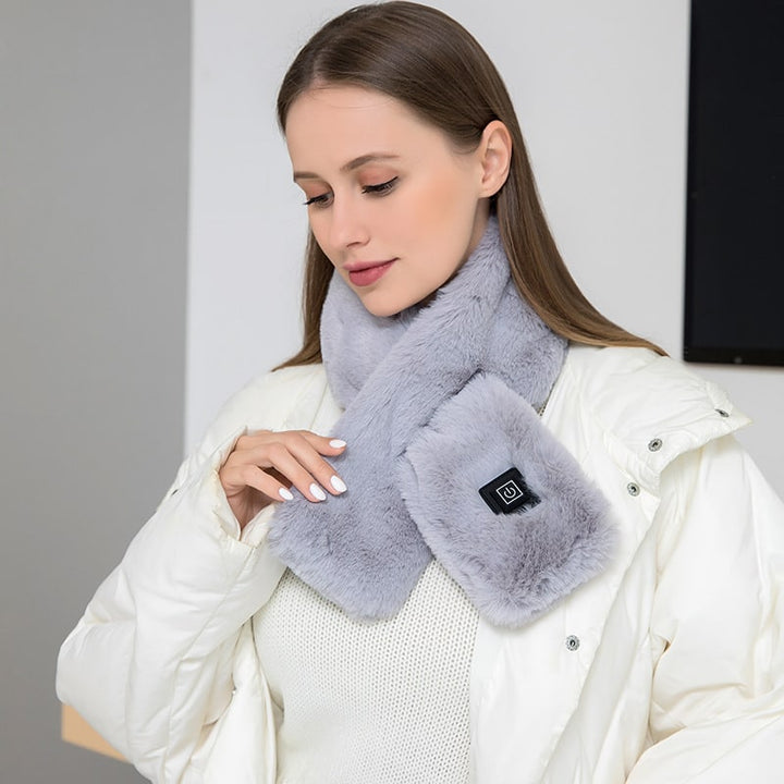 Plushridge™ Heated Faux Fur Neck Wrap with 3 Heat Settings