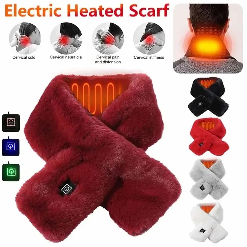 Plushridge™ Heated Faux Fur Neck Wrap with 3 Heat Settings