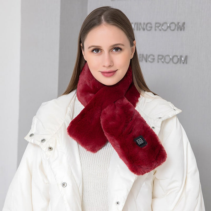 Plushridge™ Heated Faux Fur Neck Wrap with 3 Heat Settings
