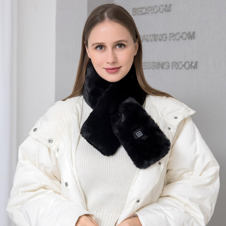 Plushridge™ Heated Faux Fur Neck Wrap with 3 Heat Settings