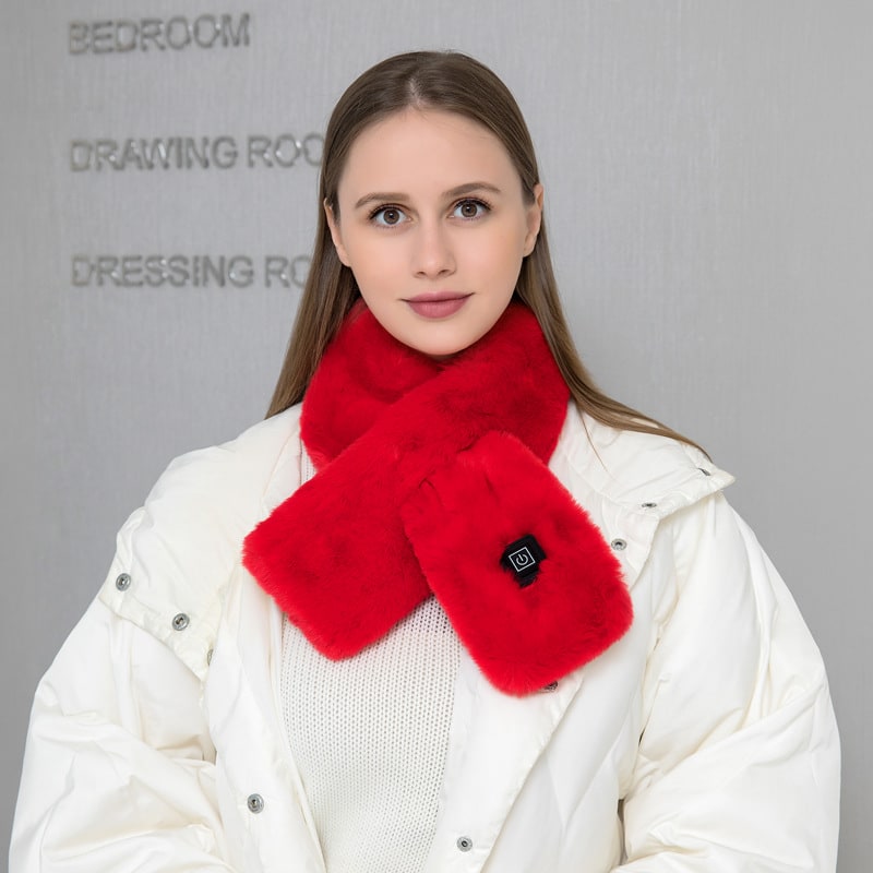 Plushridge™ Heated Faux Fur Neck Wrap with 3 Heat Settings